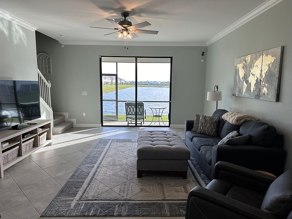 Living area with pullout sleeper sofa.