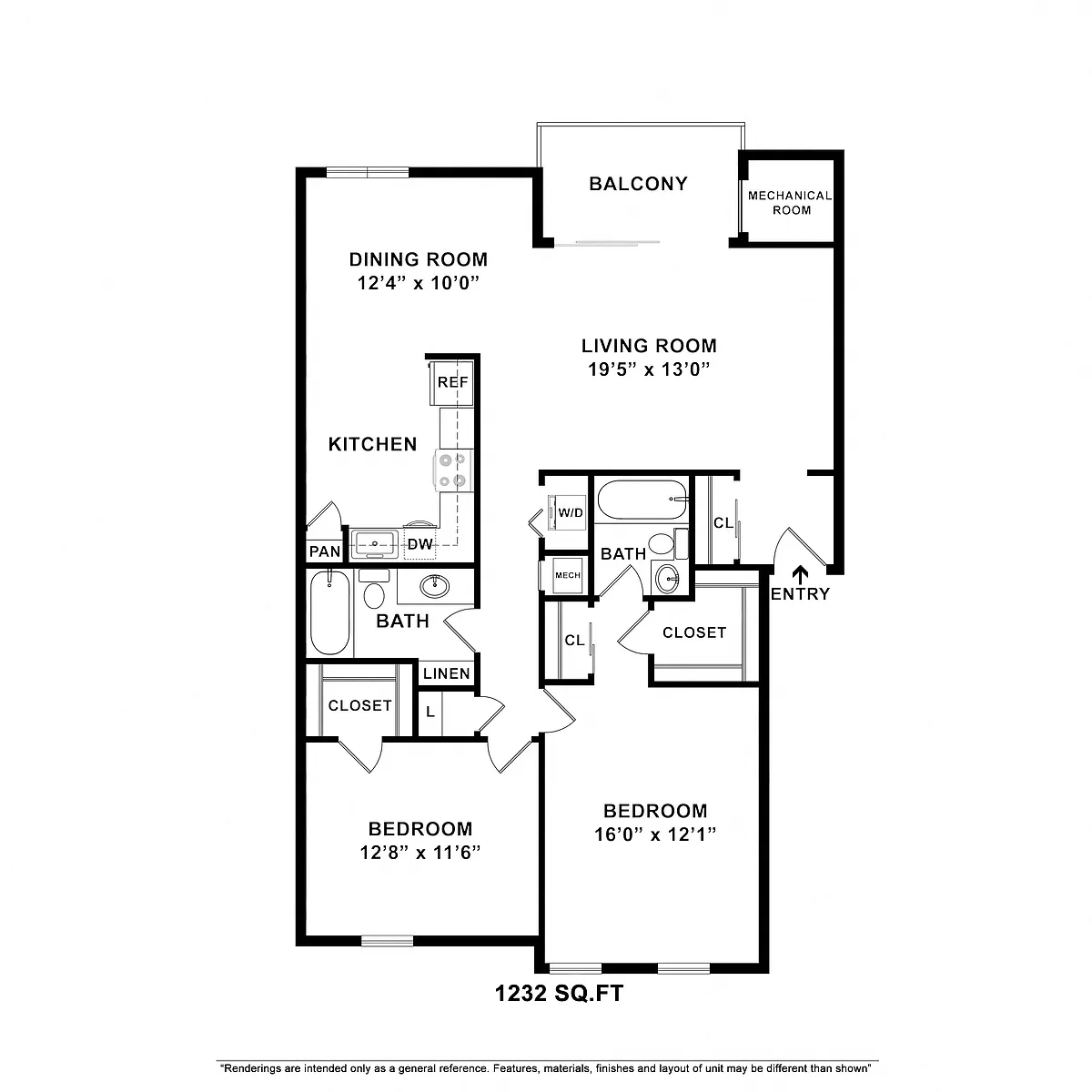 Floor plan 2 Bedroom