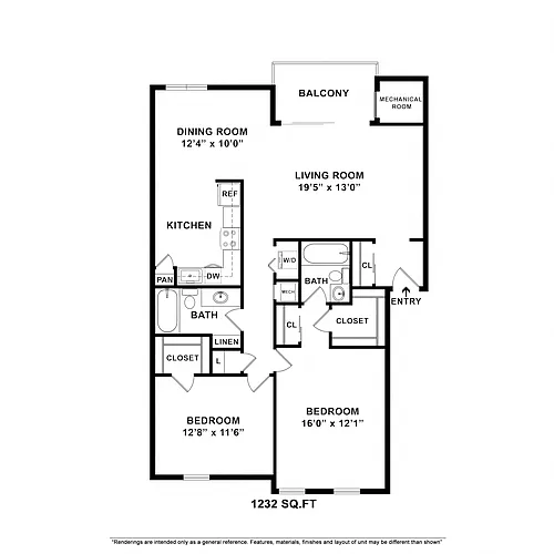 Floor plan 2 Bedroom
