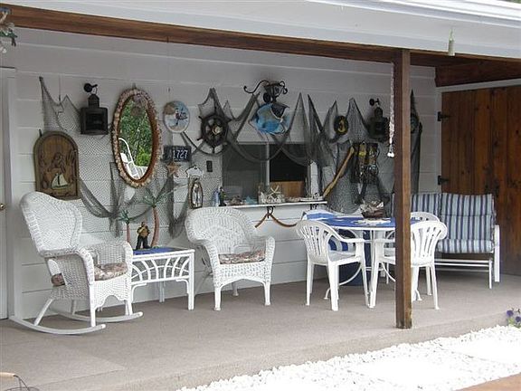 Covered Patio Overlooking Pool