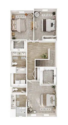 Floor plan 3B Townhome