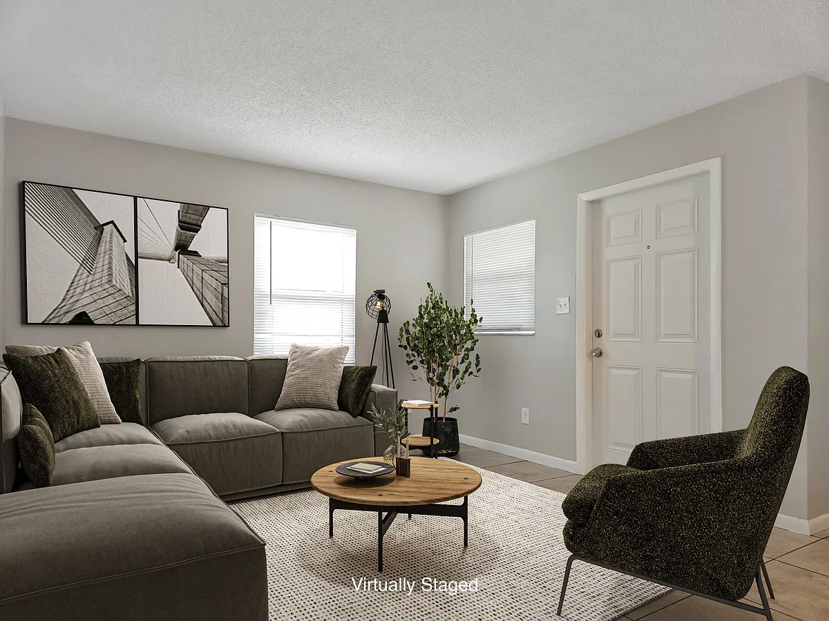 Living Room (Virtually Staged) - 2410 W Cypress St #B