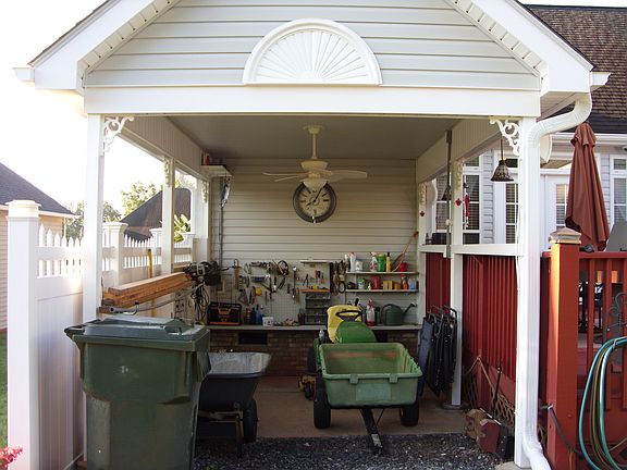Back of Lean-to for storage