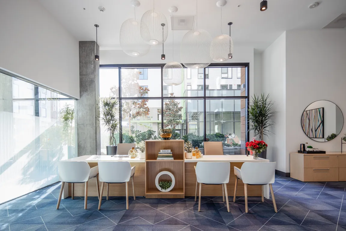 A welcoming and modern leasing office designed to make a lasting first impression.