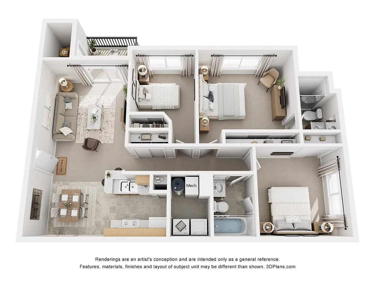 Floor plan 3B2B LR