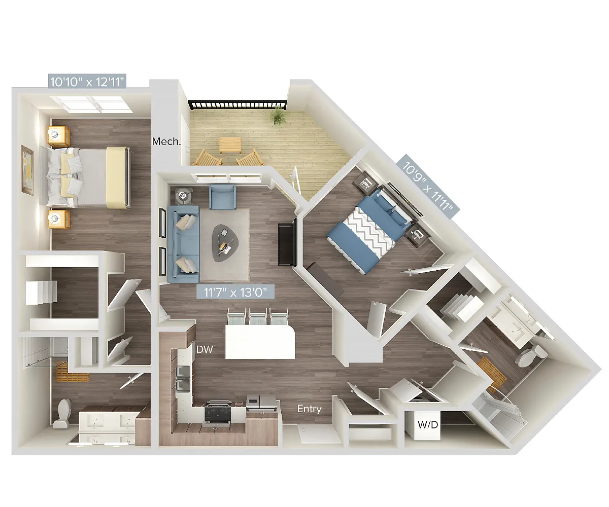 Floor plan B3-214-220