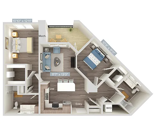 Floor plan B3-214-220