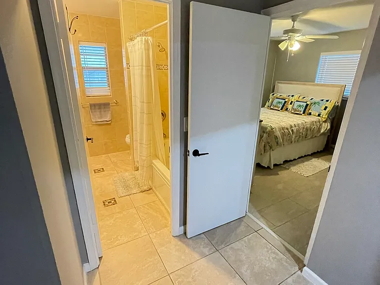 Guest bathroom and guest bedroom