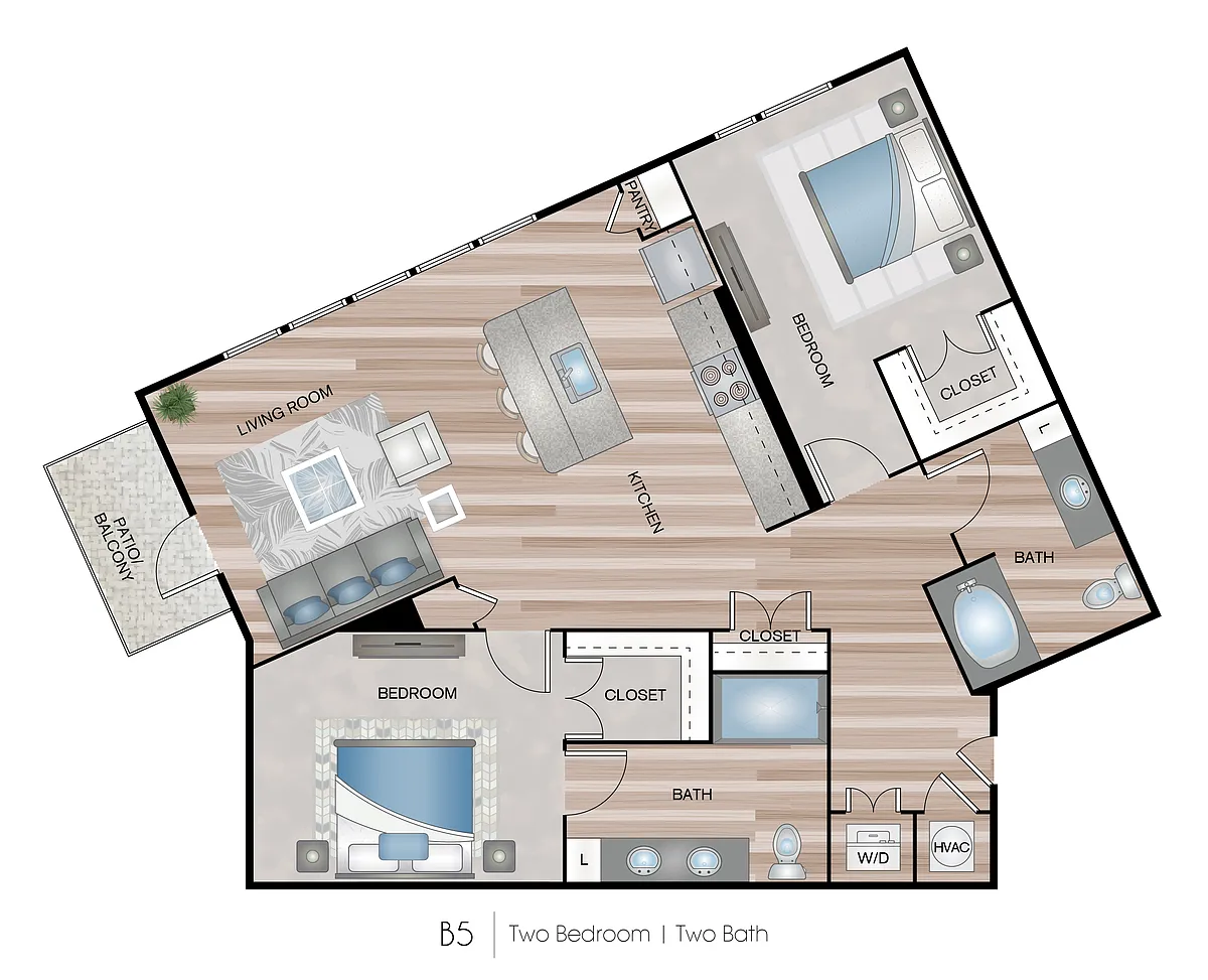 Floor plan Two bedroom