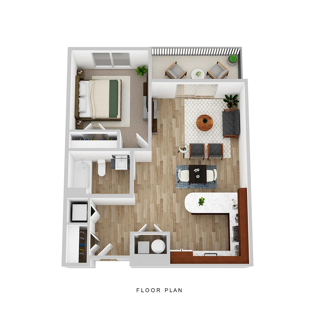 Floor plan One Bedroom B