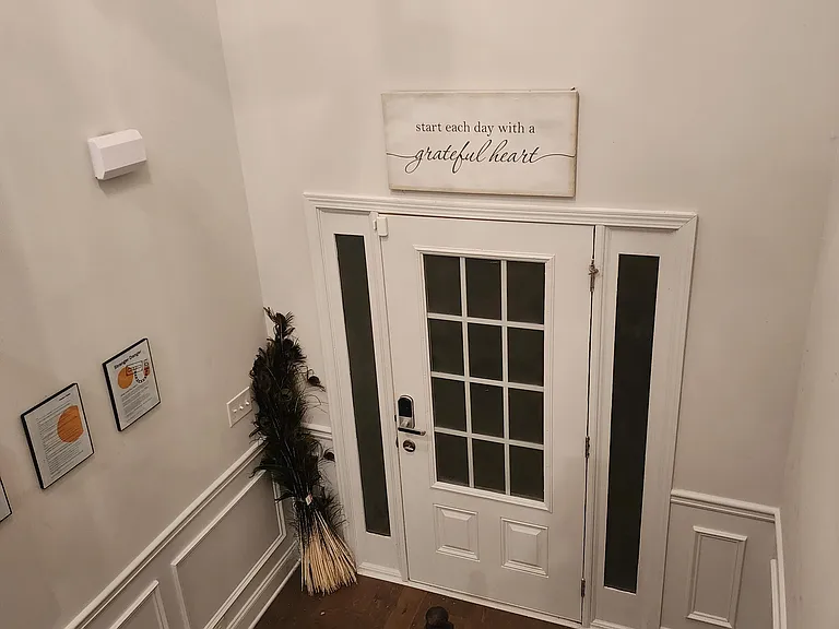 Inside front door