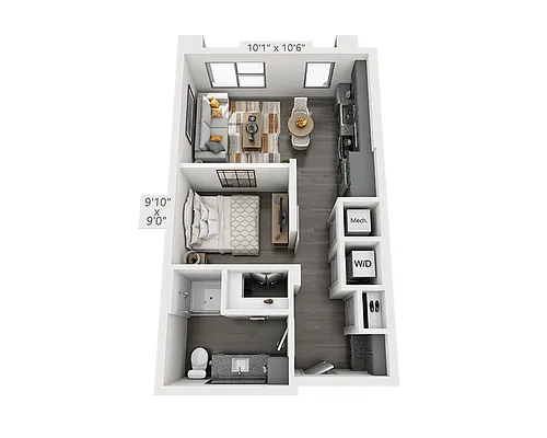 Floor plan Studio E1E-II