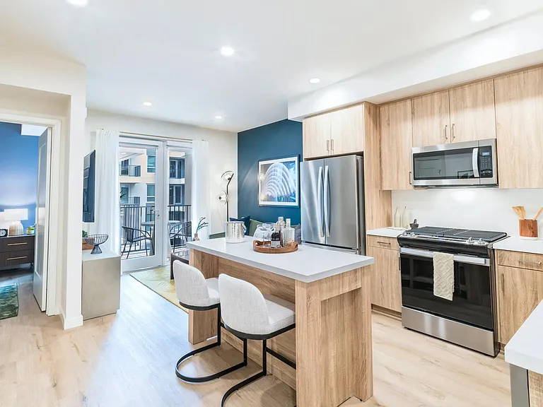 Flex your kitchen space with a stylish and functional moveable chef's island.