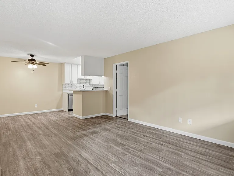Our 'Premium' 2 Bedroom 2 Bath Apartment Living & Dining Room at Vista Flores Apartments