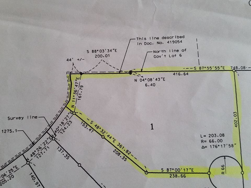 Plat Plan of 5 acre Parcel.
