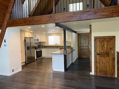 looking into the kitchen from living room