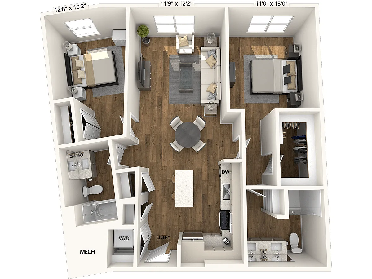 Floor plan B6-1172sf-FinishIV