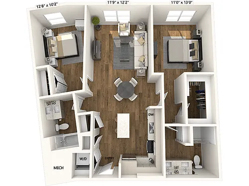 Floor plan B6-1172sf-FinishIV