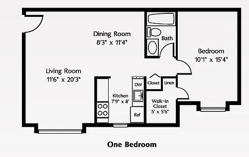 Floor plan 1 Bedroom