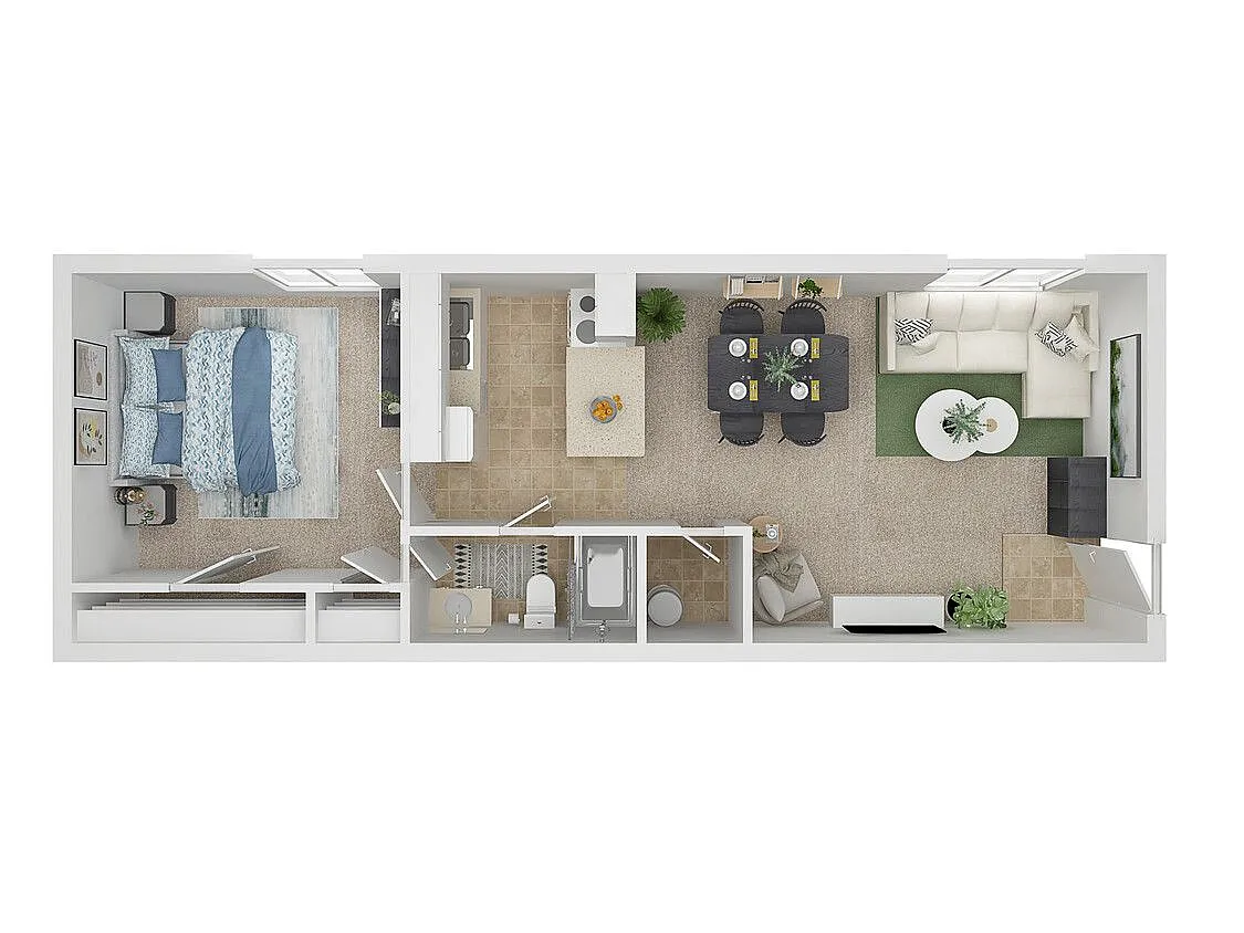 Floor plan 1 Bedroom 1 Bath