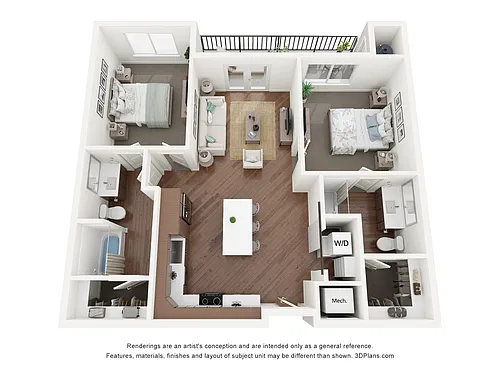 Floor plan B1 Furnished