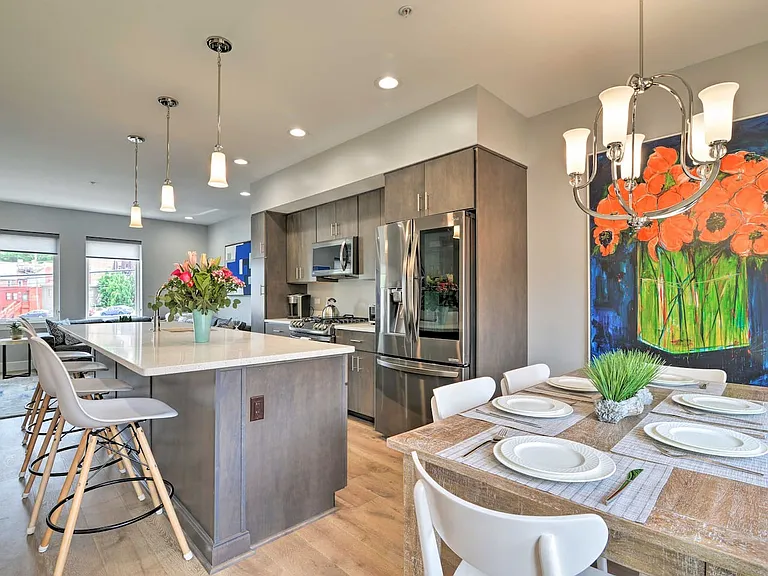 The home is fully stocked and furnished with unique and high-quality items.