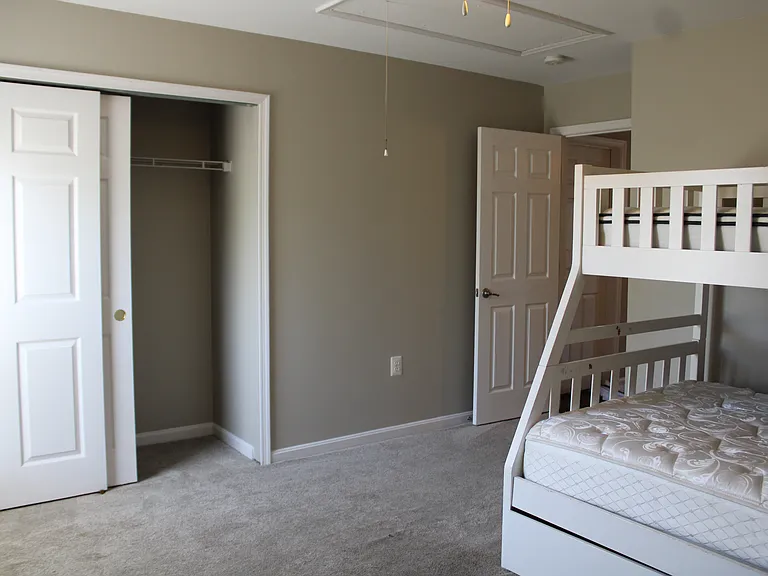 Every bedroom comes with ample storage closet area