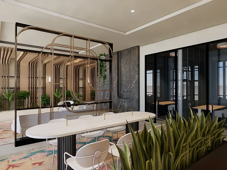 Lobby and work lounge (rendering)