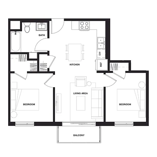 Floor plan C1-60 - Income Restrictions Apply