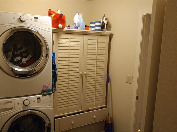 Washer, dryer and armoire (all included in rental)