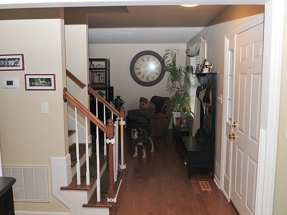 At front door entrance