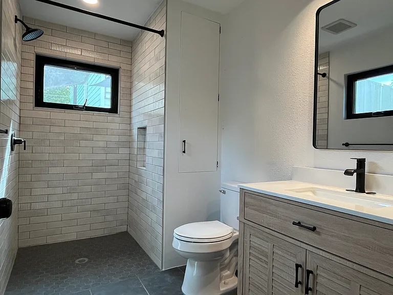 spacious bathroom