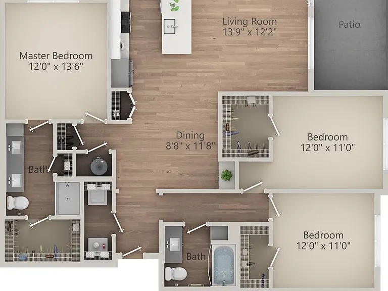 The Sawyer Providence Farm - C1 - 2 Beds - 2 Baths - 1470 Sq. ft.
