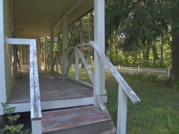 Back porch overlooking trail