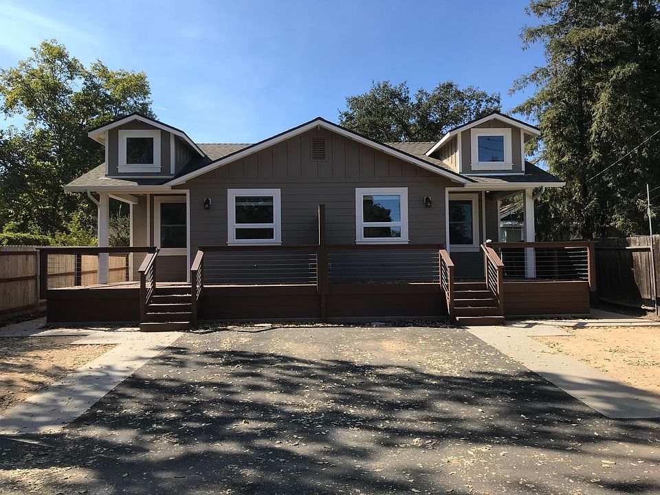 Front of each available unit. Parking in front with a separate outside area in each front corner. A 'Privacy' wall 1 foot wide with thick insulation and drywall divides each unit as a noise barrier.