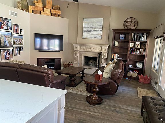 Family Room with Wood Burning Fireplace