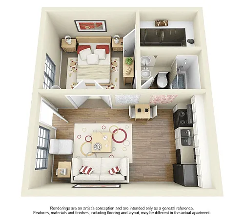 Floor plan One Bedroom