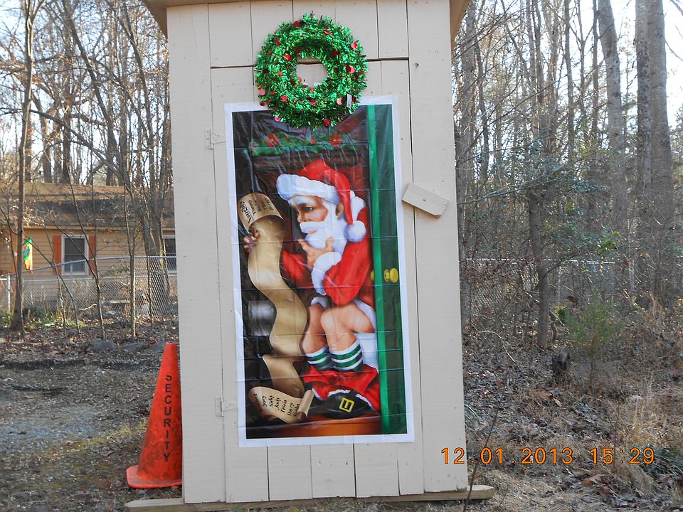 Outhouse at Christmas