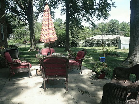 Back yard showing Patio & Storage Shed