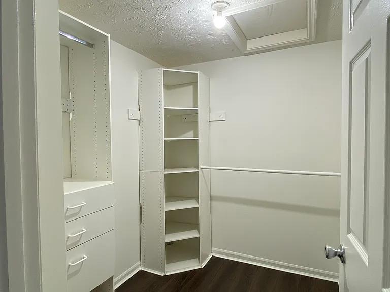Spacious walk in closet