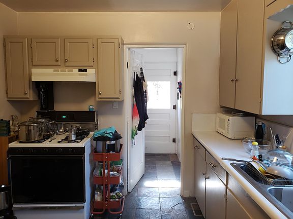 kitchen to laundry area to backyard