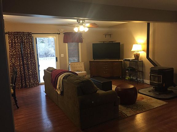 Living room with pellet stove