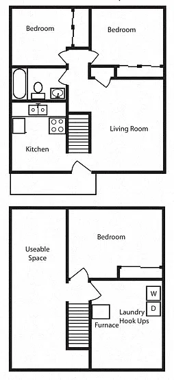 Floor plan 3 Bedroom 1 Bath