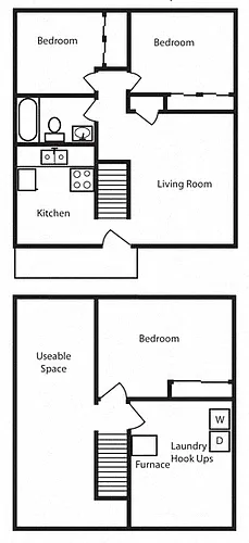 Floor plan 3 Bedroom 1 Bath