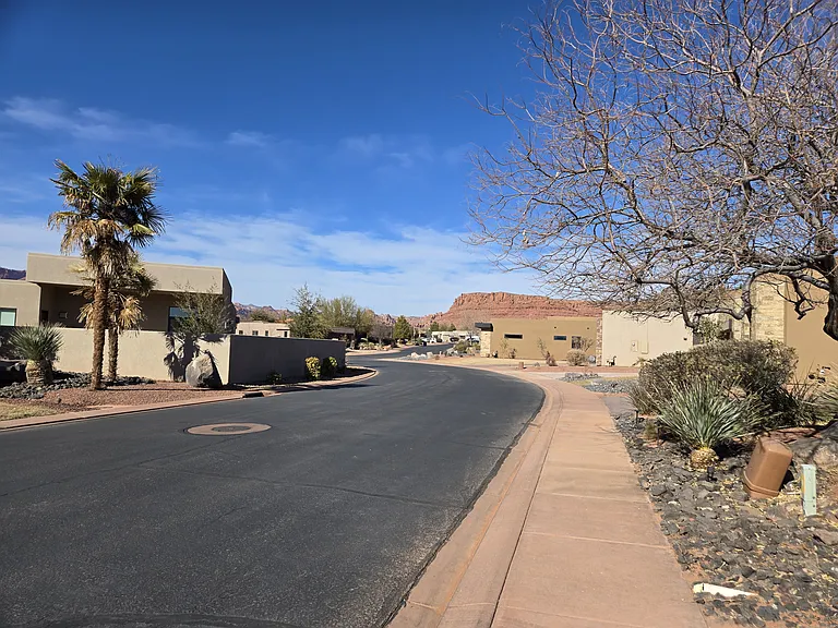 Front view of view of red mountain