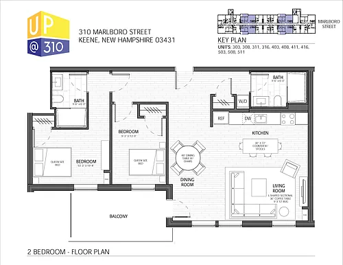 Floor plan 2 BEDROOM