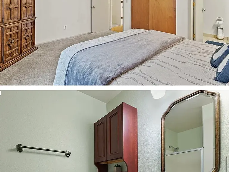 Top: Master Bedroom
Bottom: Master Full Bath with Shower.