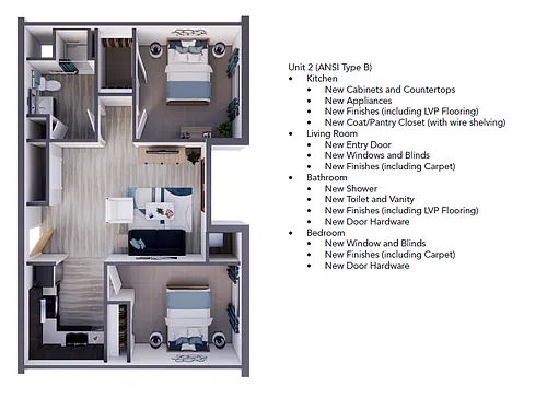 Floor plan Two-Bedroom V2