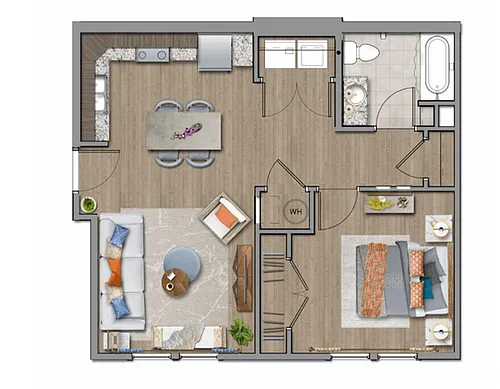 Floor plan One Bedroom