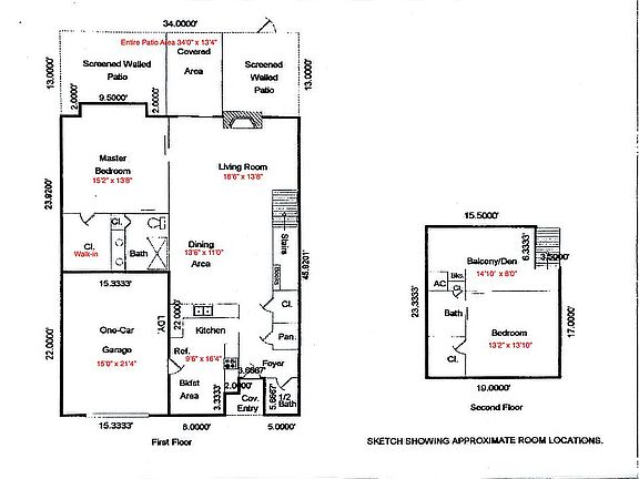 Floor Plan w/Room Sizes